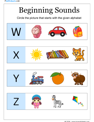 Beginning Sounds in Phonics