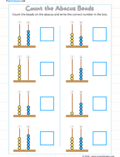 Numbers & Counting Worksheets for UKG