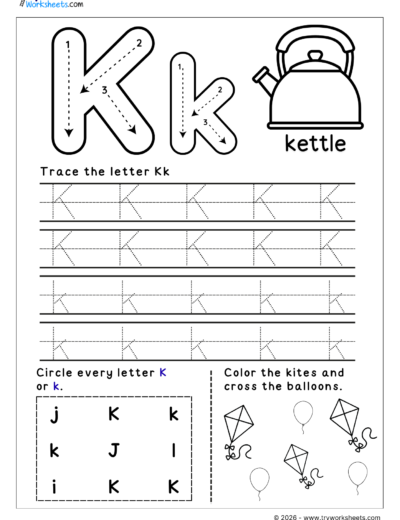 English Letter Tracing Worksheets – A to Z Printable Practice