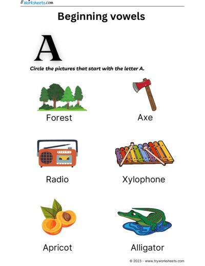 English – Grammar  – Beginning Vowels-1