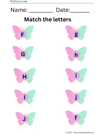 Match the Lowercase Alphabet  – Set 2