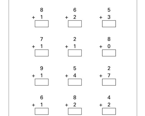 Math – Grade 1: Addition Worksheet | Add the Numbers & Write the Sum