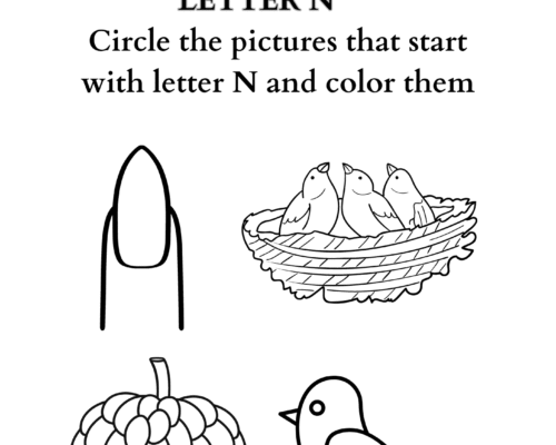Letter coloring N