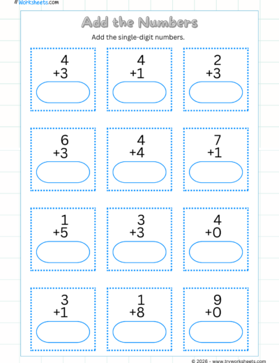 UKG Addition Worksheets – Free Printable Addition Worksheets