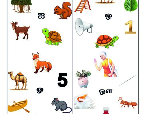 Tamil Worksheets – Identifying-Uyir Eluthukkal 3