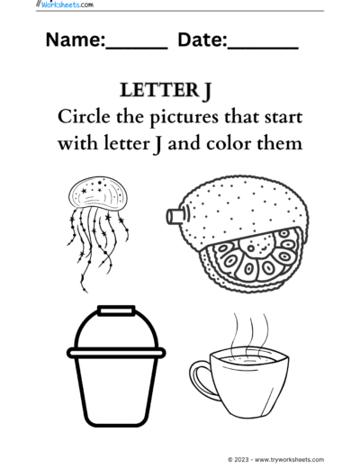 Letter coloring J