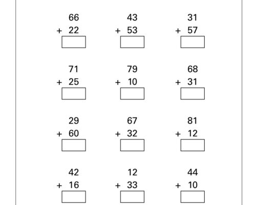 Math – Grade 1: Addition Worksheets