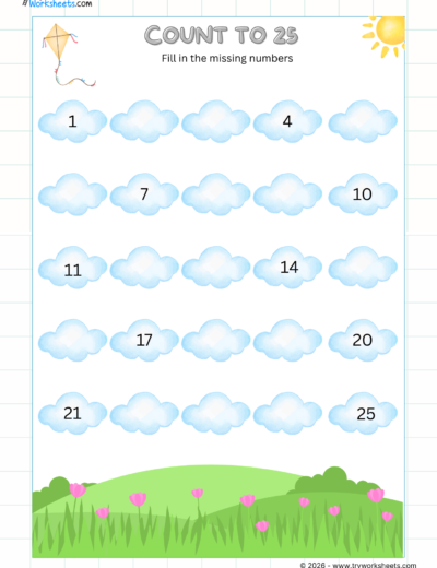 Numbers & Counting Worksheets for UKG
