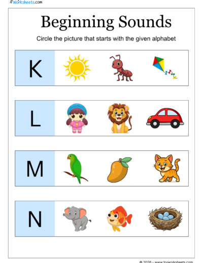 Beginning Sounds in Phonics