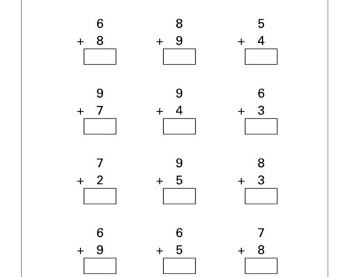 Math – Grade 1: Addition Worksheet