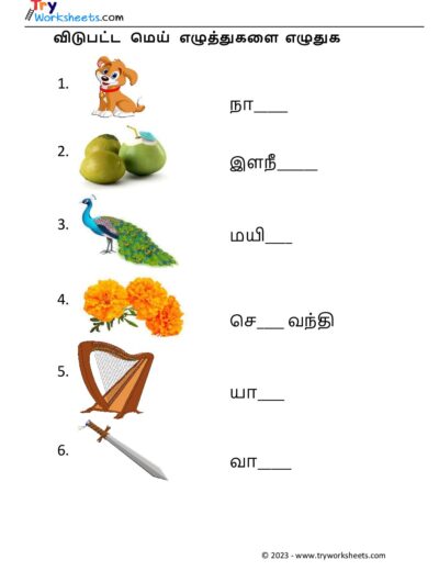 மெய் எழுத்துகளை எழுதுவோம் – 4