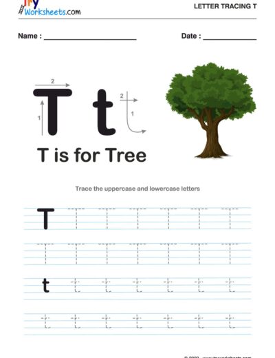 Tracing  Letter – T