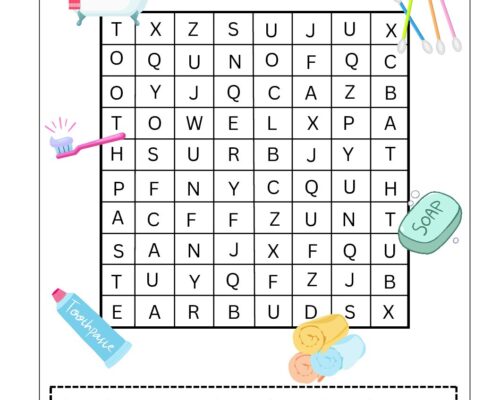 Science Grade 3 Worksheets – Word search cleanliness