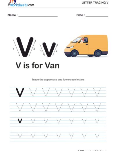 Tracing  Letter – V