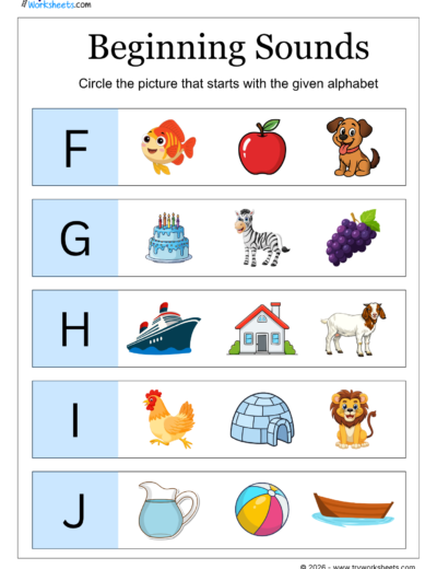 Beginning Sounds in Phonics