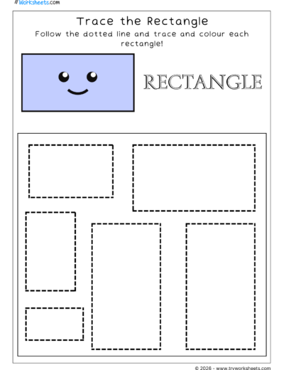 LKG Shapes Worksheets -Rectangle