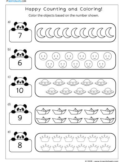 Counting 1 to 10 – Happy Counting and Coloring!
