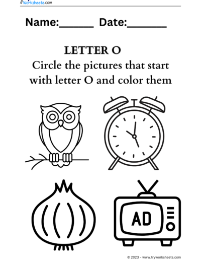 Letter coloring O