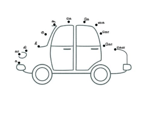 Tamil Uyir Mei Eluthukkal Varisai Dot-Dot worksheets – 1