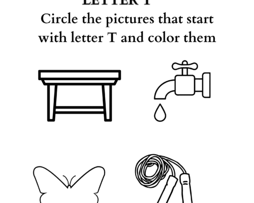 Letter coloring T