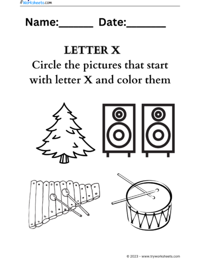 Letter coloring X