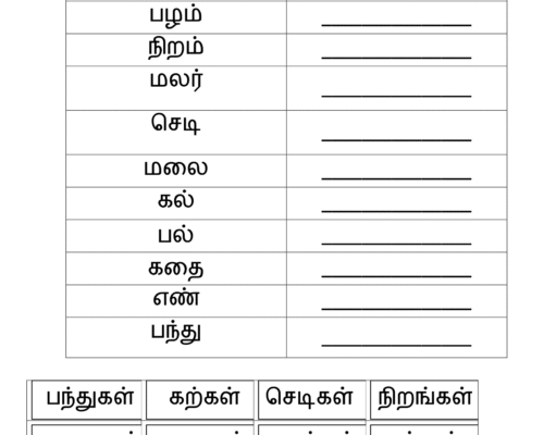 ஒருமை பன்மை – 1
