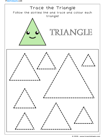 LKG Shapes Worksheets -Triangle