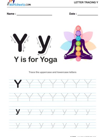 Tracing  Letter – Y
