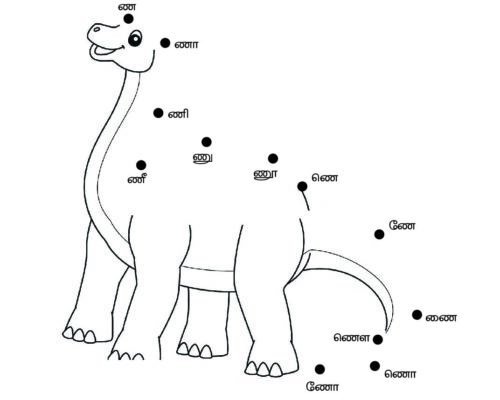 Tamil Uyir Mei Eluthukkal Varisai Dot-Dot worksheets – 6