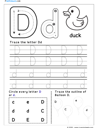 English Letter Tracing Worksheets – A to Z Printable Practice