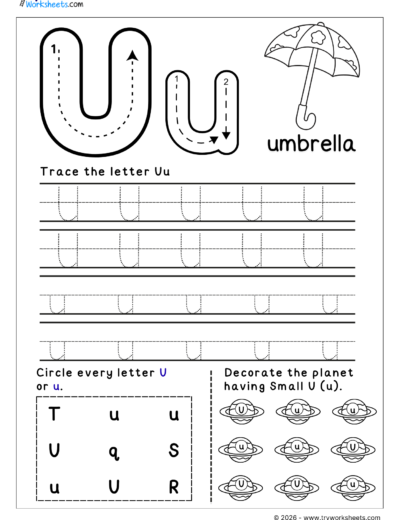English Letter Tracing Worksheets – A to Z Printable Practice