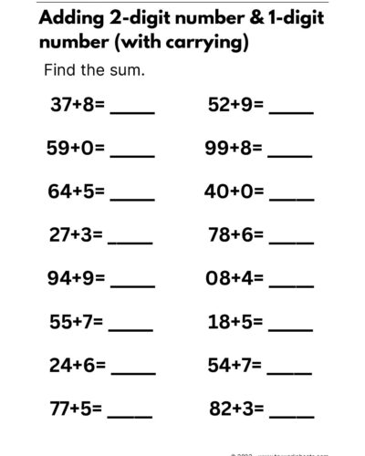Maths – Grade 2 – Addition-1