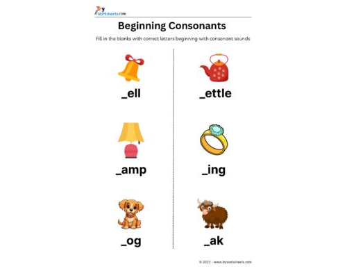 English – Grammar  – Beginning Consonants-1