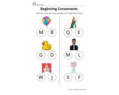 English – Grammar  – Beginning Consonants-2