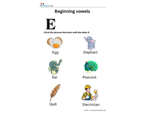 English – Grammar  – Beginning Vowels-2