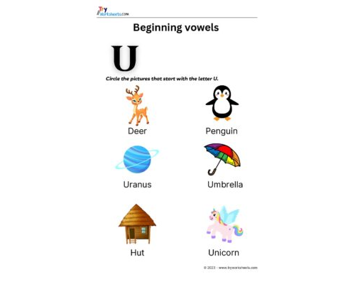 English – Grammar  – Beginning Vowels-5