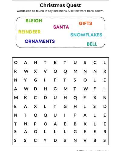 Christmas word search