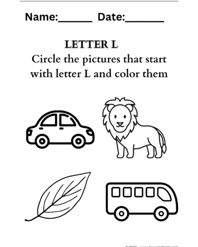 Letter coloring L