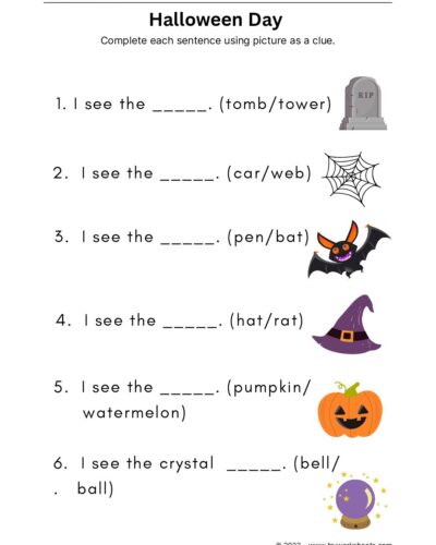 Complete the Halloween sentences