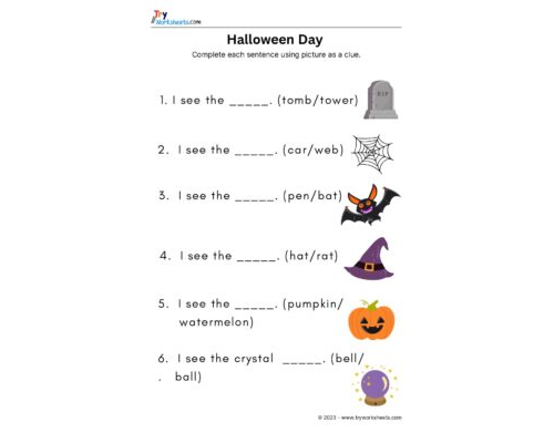 Complete the Halloween sentences