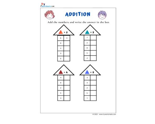 Math KG Worksheet – Addition