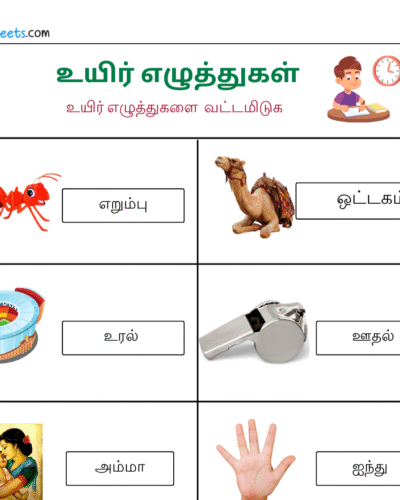 உயிர் எழுத்துகளை வட்டமிடுக