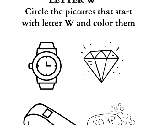 Letter coloring W