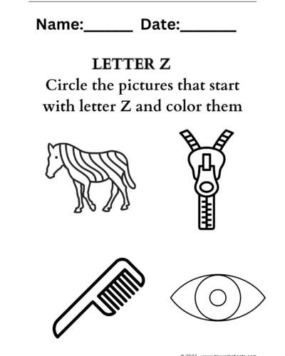 Letter coloring Z