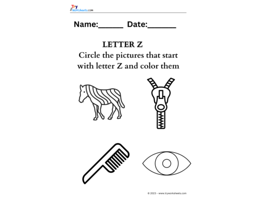 Letter coloring Z