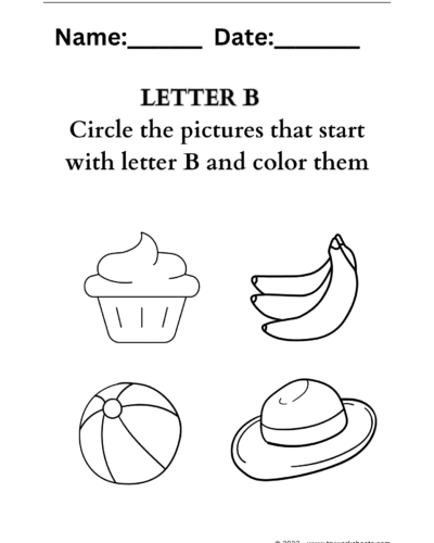 Letter coloring B