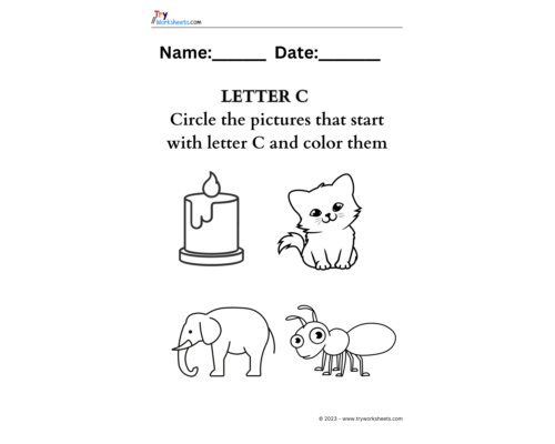 Letter coloring C