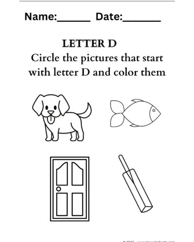 Letter coloring D