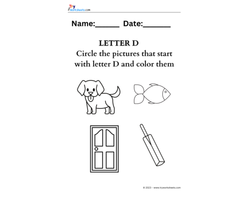 Letter coloring D