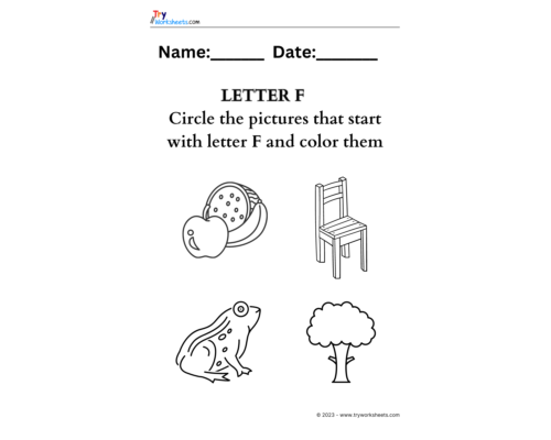 Letter coloring F